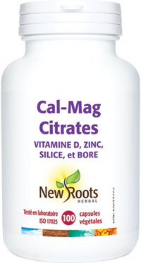 Cal-Mag Citrates Vitamine D, zinc, silice, et bore