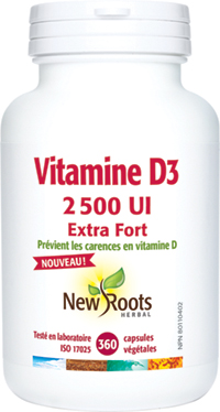 Vitamine D3 2 500 UI Extra Fort (Capsules)
