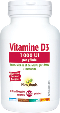 Vitamine D3 1 000 UI par gélule